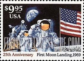 FindYourStampsValue: 25th ANNIVERSARY OF MOON LANDING
