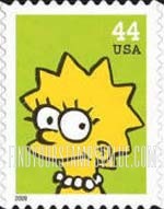 FindYourStampsValue: 20th ANNIVERSARY OF THE SIMPSONS TELEVISION SHOW - Lisa Simpson, Self-Adhesive Booklet stamp