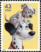 FindYourStampsValue: THE ART OF DISNEY - Pongo and Pup, Self-Adhesive stamp
