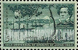 FindYourStampsValue: OPENING OF JAPAN CENTENNIAL - Commodore Perry and First Anchorage off Tokyo Bay