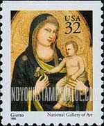 FindYourStampsValue: CHRISTMAS - Madonna and Child, by Giotto di Bondone, Booklet Stamp
