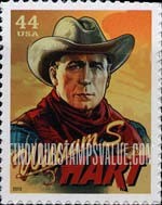 FindYourStampsValue: COWBOYS OF THE SILVER SCREEN - William S.Hart, Self-Adhesive stamp