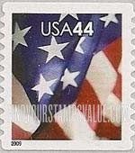 FindYourStampsValue: FLAG, Self-Adhesive Coil stamp