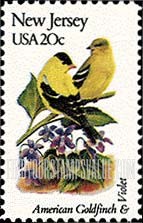 FindYourStampsValue: NEW JERSEY - State Birds and Flowers