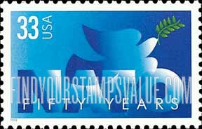 FindYourStampsValue: NATO, 50th Anniversary