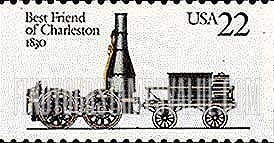 FindYourStampsValue: LOCOMOTIVES - Best Friend of Charleston, 1830