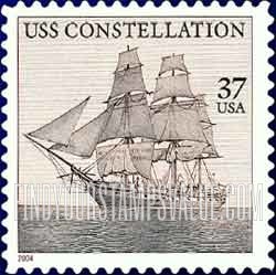FindYourStampsValue: U.S.S. CONSTELLATION, Self-Adhesive stamp