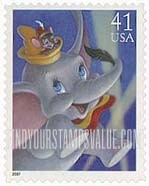 FindYourStampsValue: DISNEY MAGIC - Dumbo and Timothy Mouse, Self-Adhesive stamp