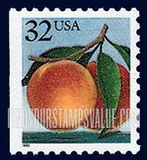 FindYourStampsValue: PEACH - Flora and Fauna, Booklet Stamp