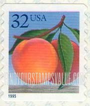 FindYourStampsValue: PEACH - Flora and Fauna, Self-adhesive Coil Stamp