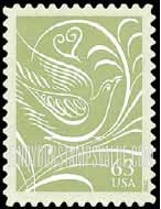 FindYourStampsValue: WEDDING DOVES - Dove Facing Right, Self-Adhesive Booklet Stamp
