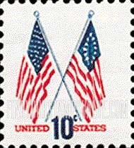 FindYourStampsValue: CROSSED FLAGS - 50-Star and 13-Star