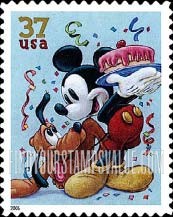 FindYourStampsValue: DISNEY CHARACTERS - Pluto, Mickey Mouse, Self-Adhesive stamp