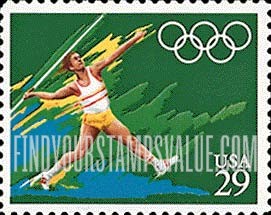 FindYourStampsValue: SUMMER OLYMPICS, BARCELONA - Javelin