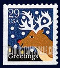 FindYourStampsValue: CHRISTMAS - Red-nosed Reindeer, Booklet Stamp