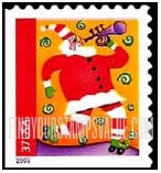 FindYourStampsValue: CHRISTMAS - Santa Claus with Trumpet, Self-Adhesive Booklet Stamp