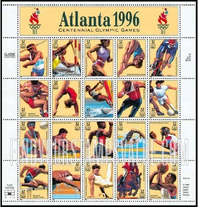 FindYourStampsValue: 1996 SUMMER OLYMPIC GAMES