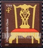 FindYourStampsValue: AMERICAN DESIGN SERIES - Chippendale Chair, Coil stamp