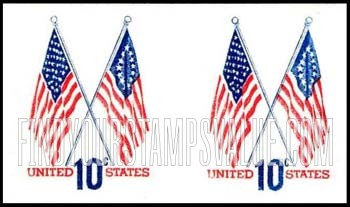 FindYourStampsValue: CROSSED FLAGS - 50-Star and 13-Star