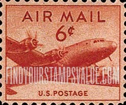 FindYourStampsValue: DC-4 SKYMASTER - 6c