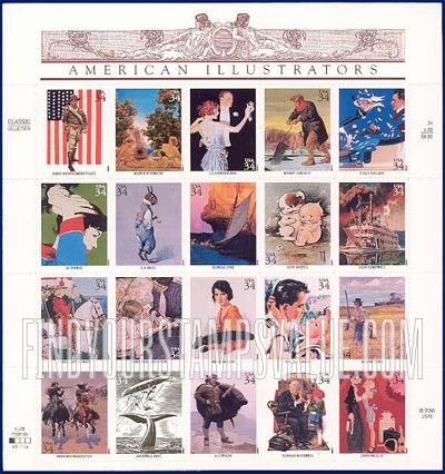 FindYourStampsValue: AMERICAN ILLUSTRATORS, Self-Adhesive stamps