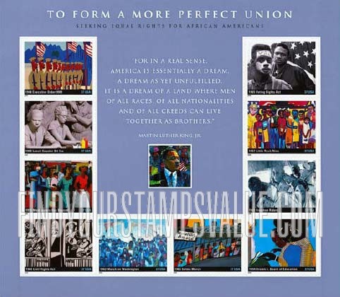 FindYourStampsValue: TO FORM A MORE PERFECT UNION, Self-Adhesive stamps