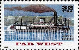 FindYourStampsValue: RIVERBOATS - Far West, Self-adhesive stamp