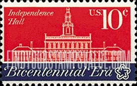 FindYourStampsValue: AMERICAN REVOLUTION BICENTENNIAL - Independence Hall