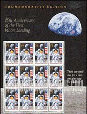 FindYourStampsValue: 25th ANNIVERSARY OF MOON LANDING