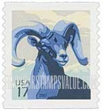 FindYourStampsValue: AMERICAN WILDLIFE - Bighorn Sheep, Self-Adhesive Coil Stamp