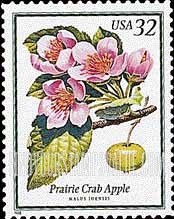 FindYourStampsValue: FLOWERING TREES - Prairie Crab Apple, Self-adhesive stamp