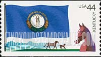 FindYourStampsValue: FLAGS OF OUR NATION - Kentucky, Self-Adhesive Coil stamp