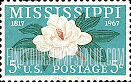 FindYourStampsValue: MISSISSIPPI STATEHOOD, 150th ANNIVERSARY