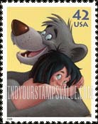 FindYourStampsValue: THE ART OF DISNEY - Mowgli and Baloo, Self-Adhesive stamp