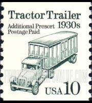 FindYourStampsValue: TRACTOR TRAILER 1930s - Transportation Coil