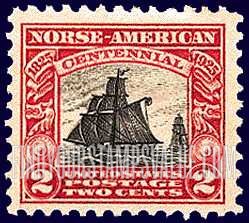 FindYourStampsValue: NORSE-AMERICAN ISSUE - "Restaurationen" Ship