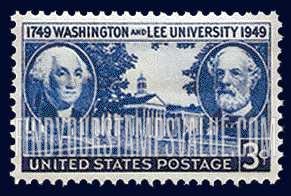 FindYourStampsValue: WASHINGTON AND LEE UNIVERSITY - George Washington, Robert E.Lee and University Building