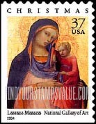 FindYourStampsValue: CHRISTMAS - Madonna and Child, by Lorenzo Monaco, Self-Adhesive Booklet stamp