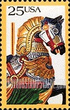 FindYourStampsValue: FOLK ART - Carousel Animals, Horse