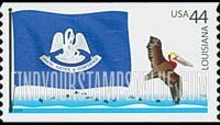 FindYourStampsValue: FLAGS OF OUR NATION - Louisiana, Self-Adhesive Coil stamp