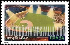 FindYourStampsValue: LEGENDARY PLAYING FIELDS - Fenway Park, Self-Adhesive stamp