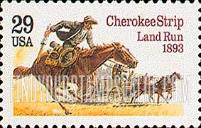 FindYourStampsValue: CHEROKEE STRIP LAND RUN CENTENNIAL