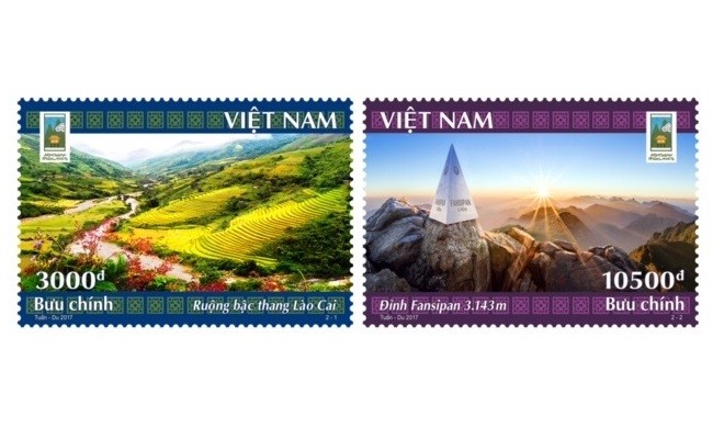National tourism year celebrated by Vietnam Post. 2 commemorative stamps introduced
