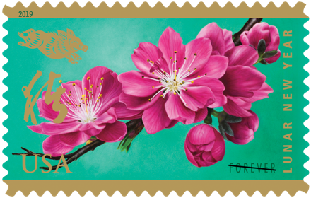 Year of the Boar stamp presented by USPS