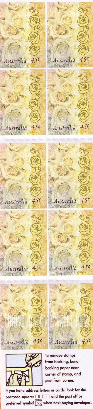 FindYourStampsValue: Greetings: Champagne roses
