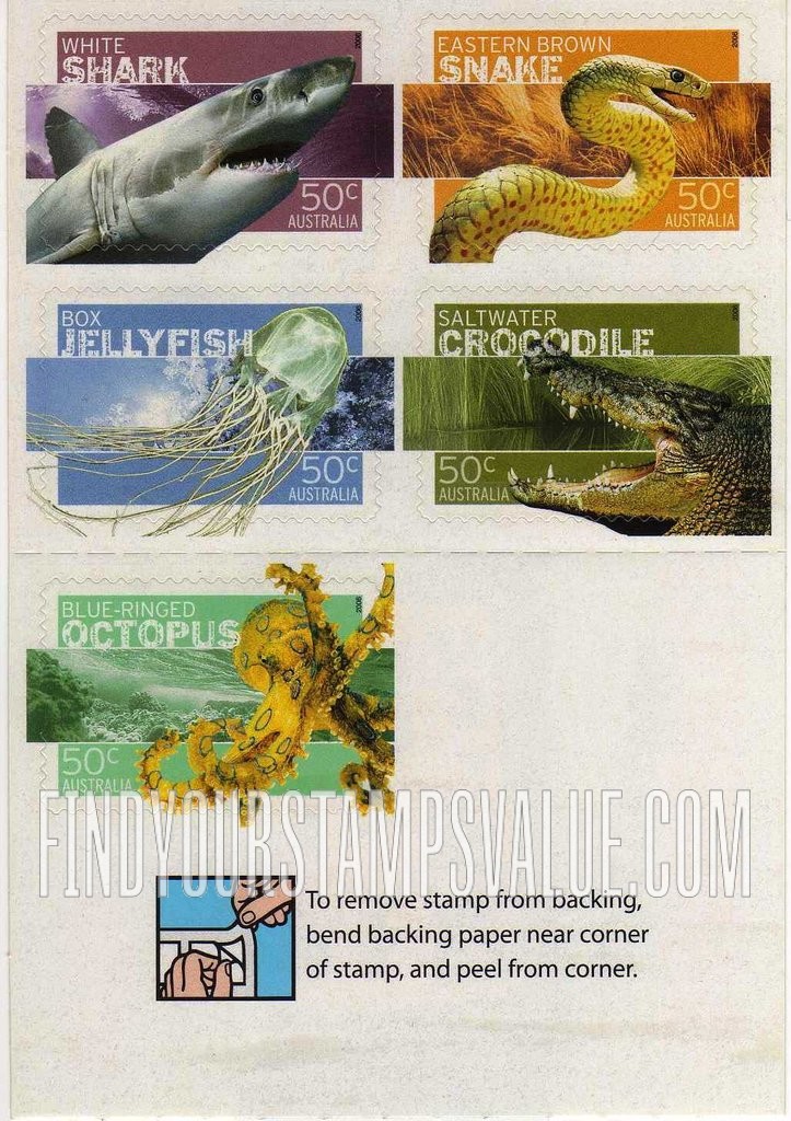 FindYourStampsValue: Dangerous Australian Wildlife