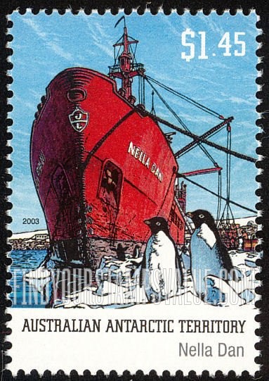 FindYourStampsValue: AUSTRALIAN ANTARCTIC TERRITORY - Ships: Nella Dan, vertical
