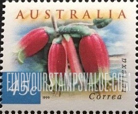 FindYourStampsValue: Flora & Fauna Type of 1996: Correa reflexa