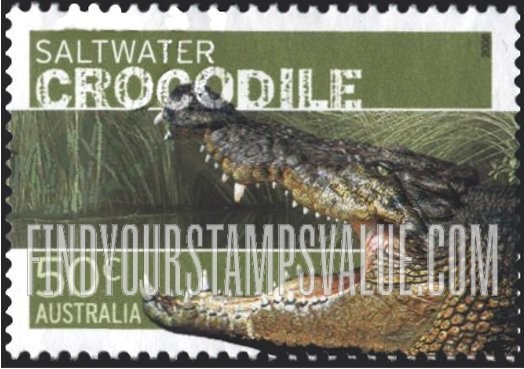FindYourStampsValue: Dangerous Australian Wildlife: Saltwater crocodile