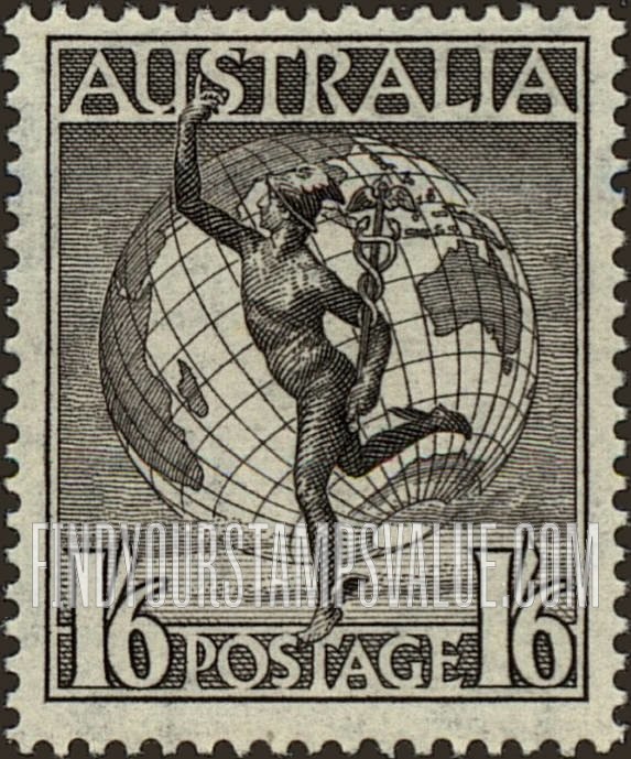 FindYourStampsValue: AIR POST - Mercury and Globe